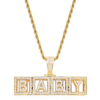 China Wholesale Custom Hiphop 3D Name Cube Letter Pendant Iced Out Custom Name Pendant for sale