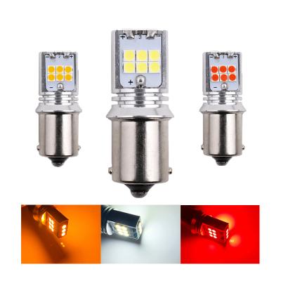 China Amber Red P21W Led BA15S PY21W BAY15D P21/5W 1157 1156 3030 Led Turn Signal Light Car Reserve Lamps Brake Light CANBUS S25-3030-15SMD 15SMD for sale