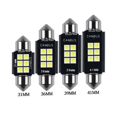 中国 Wholesale Customized Aluminum Part Canbus Scallop 31MM 36MM 39MM 41MM C5W C10W LED Bulbs 3030 Car Interior 6SMD PCB Dome Reading Light Auto Lamp 12V-24V 販売のため