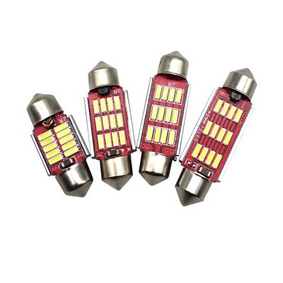 China 36mm 39mm 41mm C5W C10W CANBUS Error Free Festoon 12SMD 4014 LED 12-24V Auto Car Interior Dome Lamp Reading Bulb Red Light Universal for sale