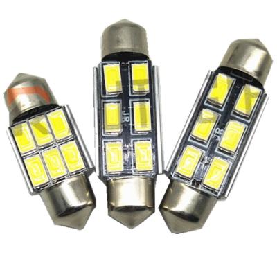 China Festoon 31/36/39/41mm C5W 5730 Chip 6SMD Canbus Aluminum Car License Plate Light Interior Dome T11 12V 24V Reading Light Bulb en venta