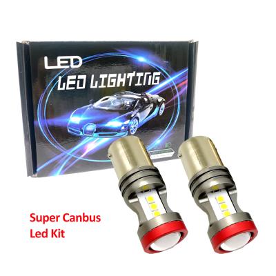 China Customized 2PCS LED Kit High Power Emergency Brake Light S25 T20 BA15S BAY15D 3030 7SMD Canbus 10W DC12V-24V For VW Universal for sale