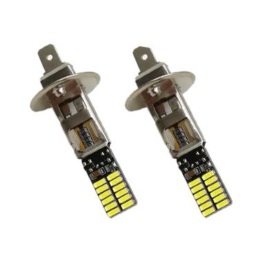 China ABS+PC H3 smd 24SMD 4014 Daytime Running Light Bulb Car Fog Lamp Super Bright White Canbus 6000k 12-24v à venda