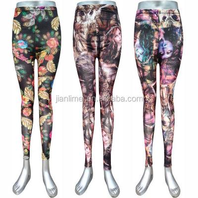 China Antibacterial High Stretch Cheap Women Print Leggings for sale