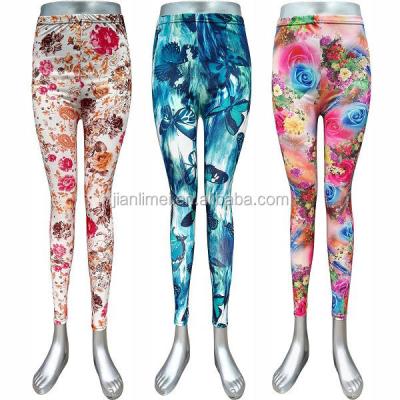 China Fashion Women Polyester Printing Antibacterial Cheap Leggings for sale