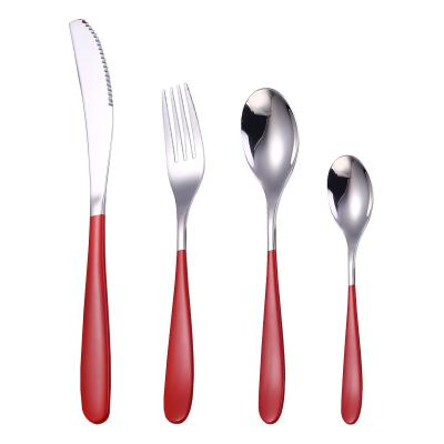 China High Sustainable Stainless Steel Fork Spoon Knife Cutlery Set Metal Dinnerware Grade for sale