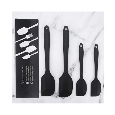 China Viable 4 Pieces in 1 Set Kitichen Cake Mixing Silicone Baking Set Silicone Spatula Cream Batter Set Set for sale