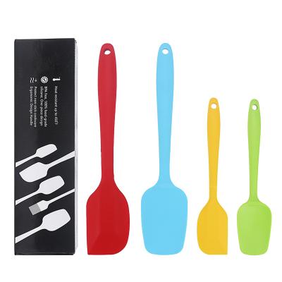 China 4PCS Set High Quality Viable Kitchen Essential Silicone Nonstick Heat Resistant Spatula Set For Cooking for sale