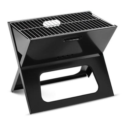 China Wholesale Easily Assembled Manufacture Small BBQ Cooker BBQ Charcoal Outdoor Folding Grill With Portable Handle for sale