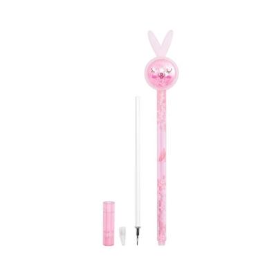 China Cute Glitter Rabbit Tip Writing Gel Pen Set Silicone Creative Ink pen for Office School 0.5mm, Black for sale