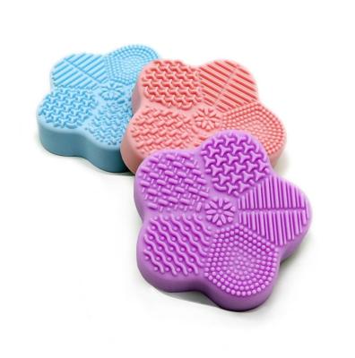 China For commercial & Multicolor Home Use Star Silicone Makeup Brush Cleaner Pad Sponge Wash Scrubber Board Cleanser Mat Tool for sale