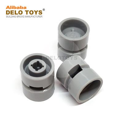 China Bulk Construction Toy DIY Building Blocks Plastic Bricks Wheels 11mm D. x 12mm, Hole Notched For Wheels Rack Pin Professional OEM Order (6014b) for sale