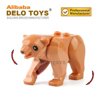 China Eco DELO Material TOYS Plastic Toy New Style Bear with Movable Head and Leg Building Bricks Blocks Animal Toys for Children (DX010) for sale