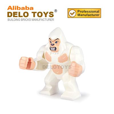 China Eco OLED Material TOYS New Style White Orangutan With Hands Movable Building Block Bricks Plastic Animal Toys For Kid (DX002) for sale