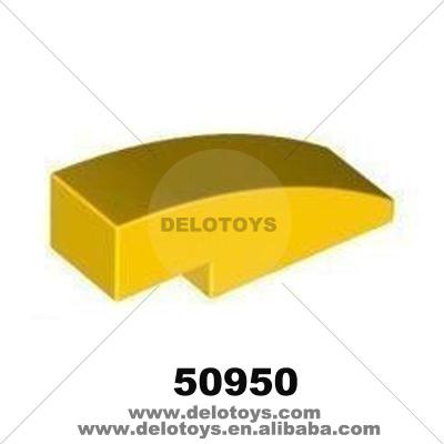 China Building Toy DELO TOYS Building Blocks Plastic Slope, Curved 3 x 1 No Studs (NO.50950) for sale