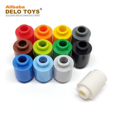 China (12 colors) DIY building toy DELO TOYS parts for kids toys blocks building block 1*1 plastic ROUND BRICK 1X1 (NO.3062) for sale