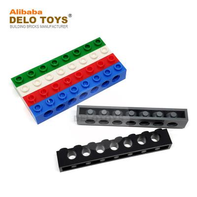 China Construction Toy DELO TOYS Plastic Building Blocks Bricks Technic, 1*8 Brick 1 x 8 with Holes (NO.3702) for sale