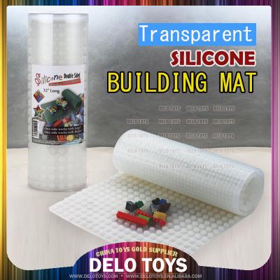 China Building Toy DELO TOYS Most Popular Toys Food Grade Silicone Toys For Kids Building Blocks 2 Sided Base Plate Baby Toys Mat DE005-2 for sale