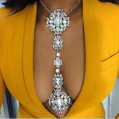 China European and American exaggerated fashion crystal body bikini alloy sexy setting jewelry for sale