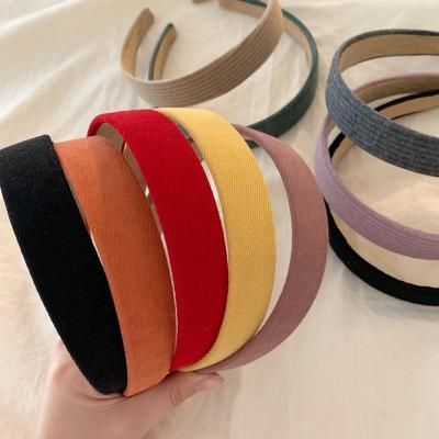 China Pure metal e fashion girls hair accessories ribbon headband plain fluorescent color hair band headband for adult women for sale