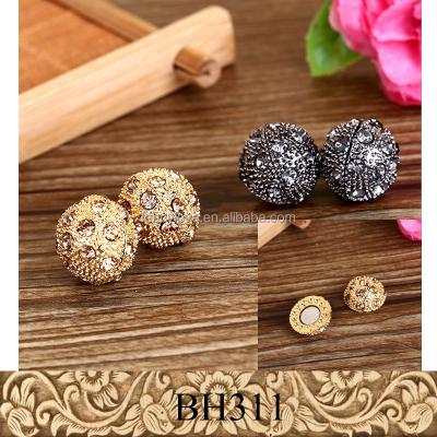 China Fancylove factory direct fashion jewelry cute muslim scarf pin hijab accessories round small magnet brooch for sale