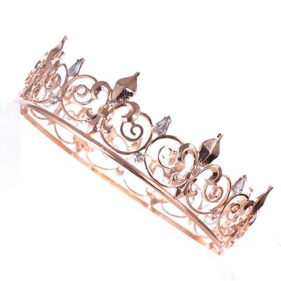 China Crown Fashion Retro Baroque Purple Crystal Wedding Tiara For Women Kids Girl Birthday Party Wedding for sale