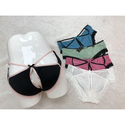 China Elegant Sexy Underwear Front Open Panties For Female Lace Crotchless Panties Women Low Rise Breathable Wholesale Sexy Lace Panties for sale