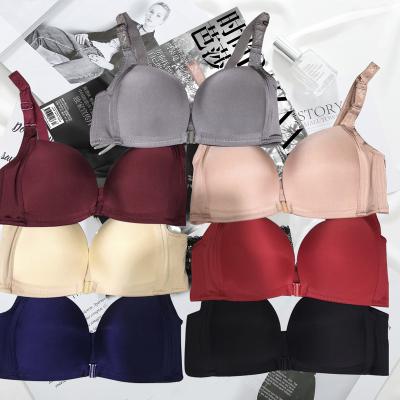 China Front Open Bra Wholesale Wireless 3/4 Cup Women's Bra Women's Comfortable Gathered Elegant Hot One-Piece Empty Bra For Female for sale