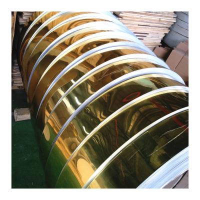 China Channel Letter Mounted 1060 Aluminum Alloy Gold Mirror Coil Strip Price Manufacturer for sale