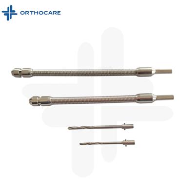 China Quick Coupling Orthopedic Instruments Flexible Pelvic Drill Bit Instruments Set Orthopedic Implants ORTHOCARE 200mm, 220mm 3.2mm, 2.5mm Admitted CN; JIA for sale