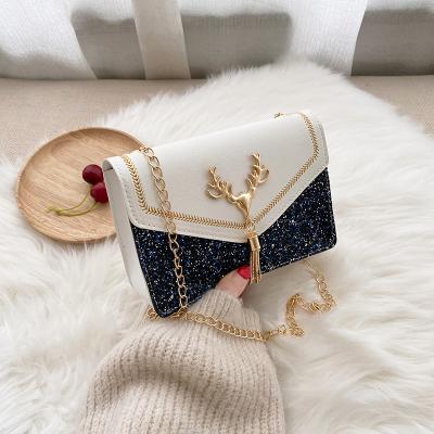 China PU Sequin Women's Fashion/Summer Street Spring Trend News Cross - Body Bag Small Chain One-shoulder Bag for sale