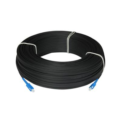 China Telecom Communication Simple Structure Drop Cable Gjyxch G657A 1 Core 3 Steel Wire De Fibra Optica Fiber Optic Indoor Outdoor Drop Cable for sale