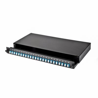 China Rack Mount ZTO Best Selling 24 Port Fiber Optic Splicing Patch Panel 1U Rack Mount Fiber Optic Patch Panels for sale