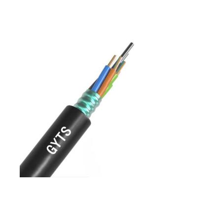 China Telecom Communication SM Fiber Optic Cable G652D Direct Buried Armored Outdoor Fiber 6 12 24 Core Fiber Optic Cable GYTS for sale