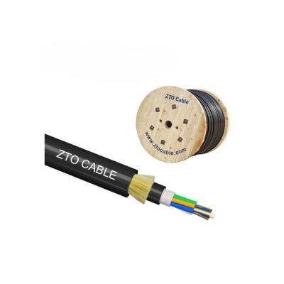 China Zto Telecom Communication Cable Adss 48 Core Dielectric Aerial Fiber Optic Cable Single Mode Fiber Optic Cable for sale