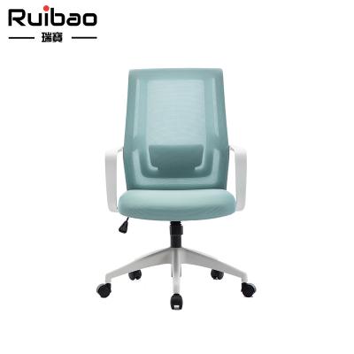 China New Gray Ergonomic Office Chair Leather OEM Black Green High Quality Rotating RUIBAO Executive for sale