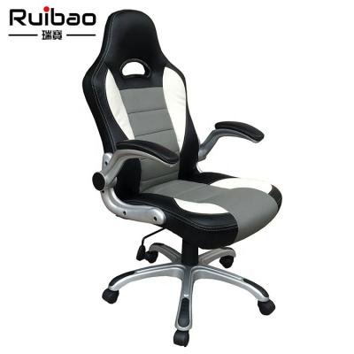 China Cheap Racing Executive Chair PU Leather Swivel Economical Office Chair With Adjustable Armrest for sale