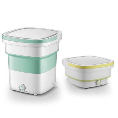 China Outdoor Seal Bucket Folding Mini Washing Machine Silicone Water Collapsible Automatic Underwear Washing Machine For Baby for sale