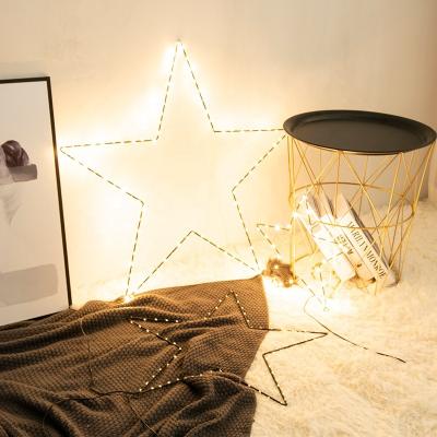 China High Quality Led Garden Fairy Lights Outdoor Plug In Safe Voltage 30leds Star Shape String Lights for sale