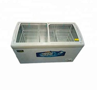 China Vend Display Glass Door For Supermarket Chest Freezer Slide Lids Deep Ice Display Freezer for sale