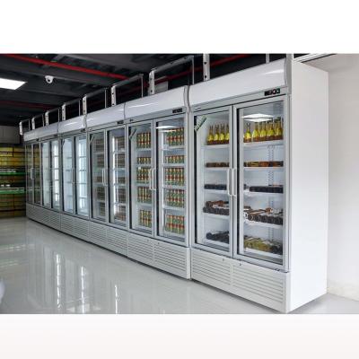 China SHHAG Normal Temperature Single-temperature Glass Door Freezer For Frozen Food Supermarkets for sale