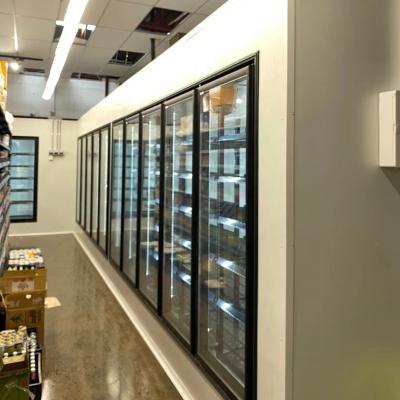 China SHHAG Single-Temperature Display Door Cold Storage Glass Walk In Chiller Freezer Cold Room For Cool Milk/Cola/Beer Vertical for sale