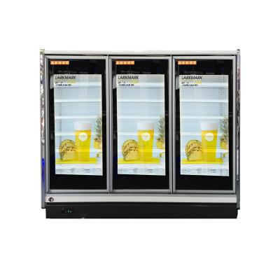 China Commercial Refrigeration Equipment Parts Supermarket Grocery Store Advertising TLCD Glass Door for sale