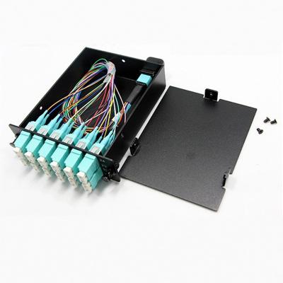 China Communication Wall Rack Mounted Drawer Style FC SC LC ST Adapter Fiber Optic Patch Panel for sale