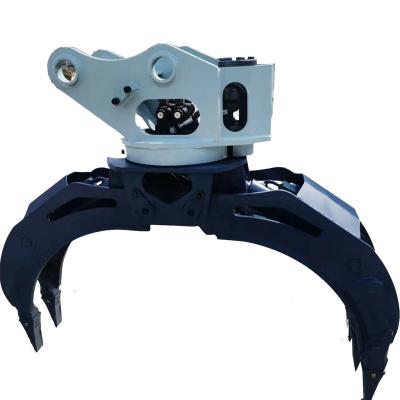 China Farm / Forestry Hot Selling Hydraulic Rock Grapple Turning Log Grapple For Excavator for sale