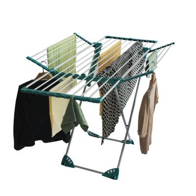 China Wholesales Eco-Friendly Laundry Clothes Drying Clothes Rack Airer With Foldable Wings Racks And Indoor And Outdoor Use for sale