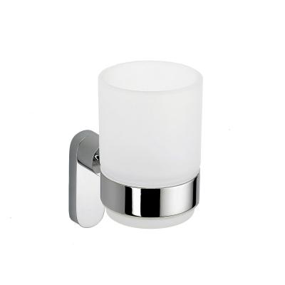 China Contemporary Toothbrush Holder Holder With Glass Tumbler Wall Cup Toothpaste Dispenser Wall Mounted China Bathroom Sanitary Ware Accessory Te koop