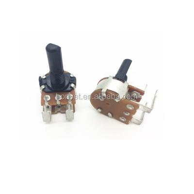 China 16mm Shaft Plastic Audio Volume Control Rotary Potentiometer with Switch Center Click or 11clicks or 41clicks for sale