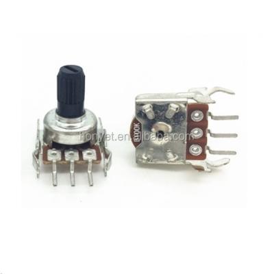 China 12mm rotary volume control potentiometer B100K for audio center click or 11clicks or 41clicks for sale