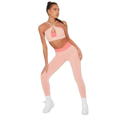 China 2022 New Women's Long Sleeve Butt Lift Butt Lift Sports Yoga Running Workout Legging Gym Fitness Breathable Sets for sale